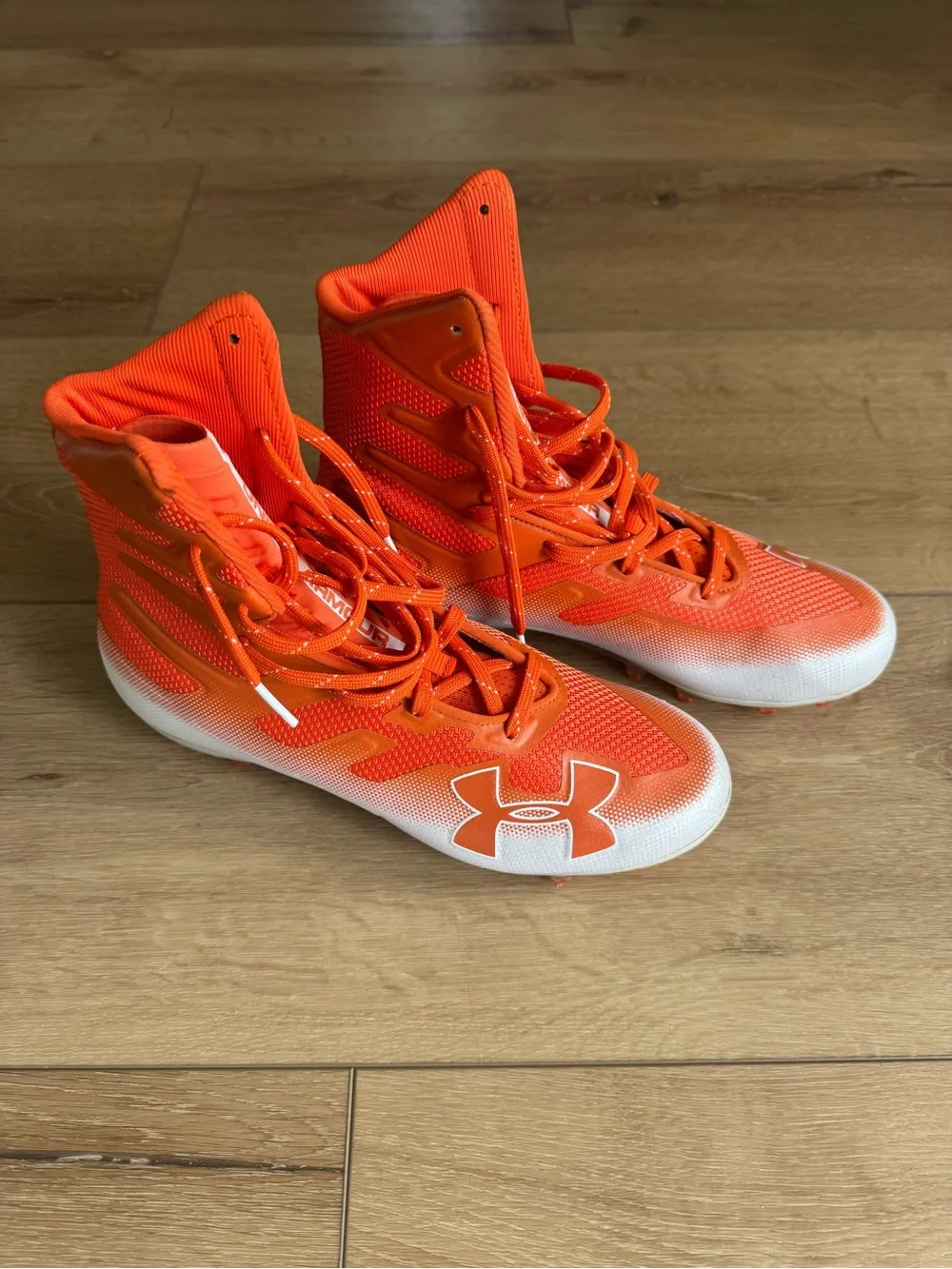 Under Armour Bright Orange Athletic High-Top Shoe